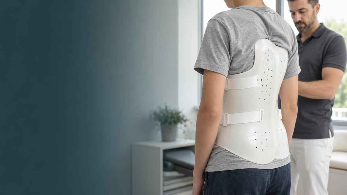 Controllo illustrativo della vestibilità di un corsetto
